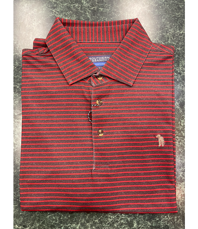 Trapline Stripe Pique Performance Polo