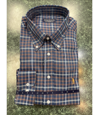 Southern Casanova Blue Ridge Check Button Down