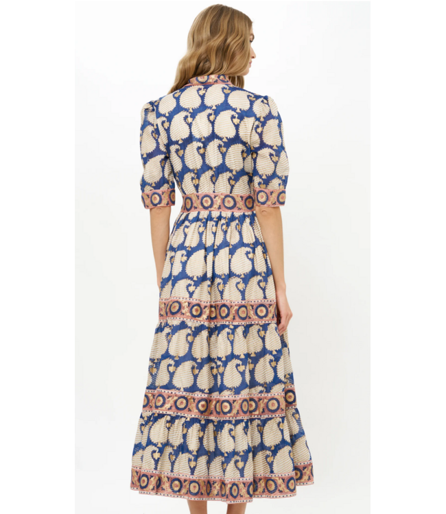 Oliphant V- neck Cuffed Maxi #3311N2