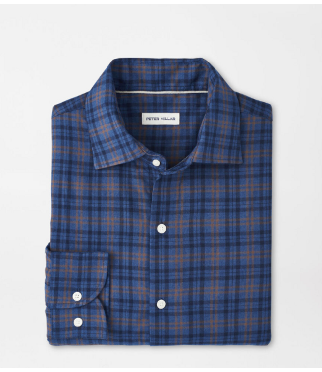 Peter Millar Bar Harbor Performance Flannel Sport Shirt