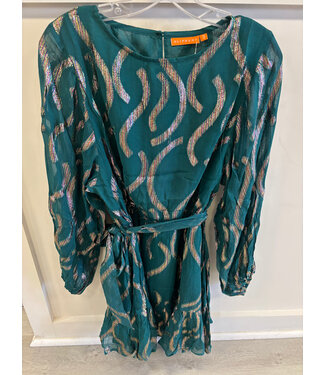 oliphant Oliphant Borealis long sleeve flirty short dress Jade 3023N4