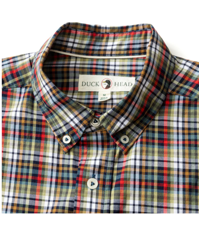 Baley Plaid Maritime Blue Cotton Twill Sport Shirt