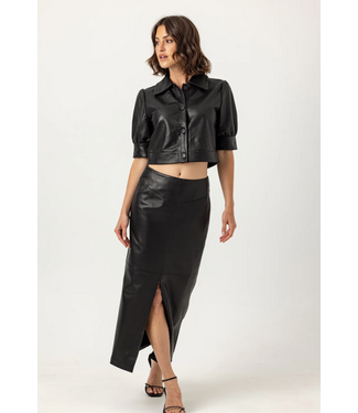 sundays Sundays Leather Beaker Skirt #258