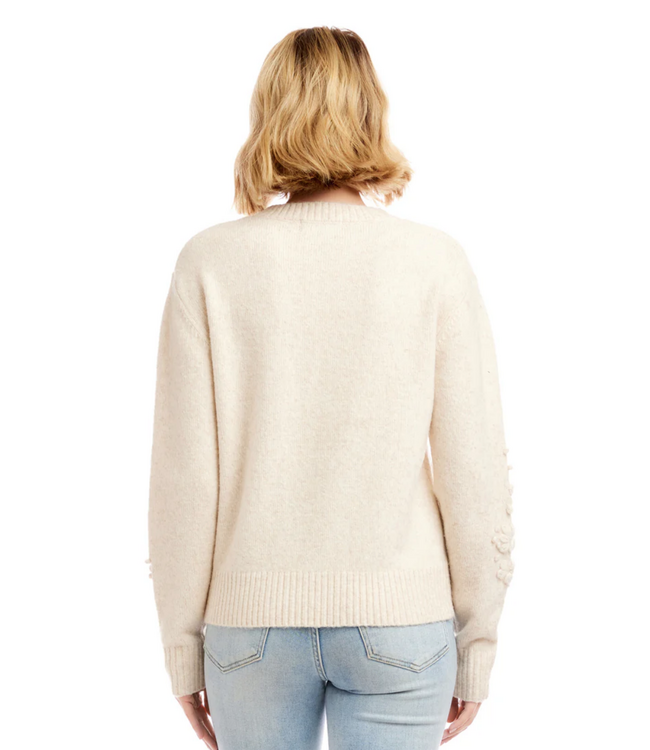 Karen Kane Hand Embroidered Flower Sweater #89207