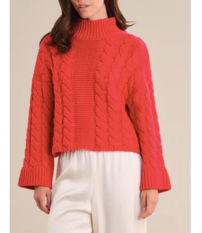 525 Adalynn Oversized Chunky Cable Mock Neck