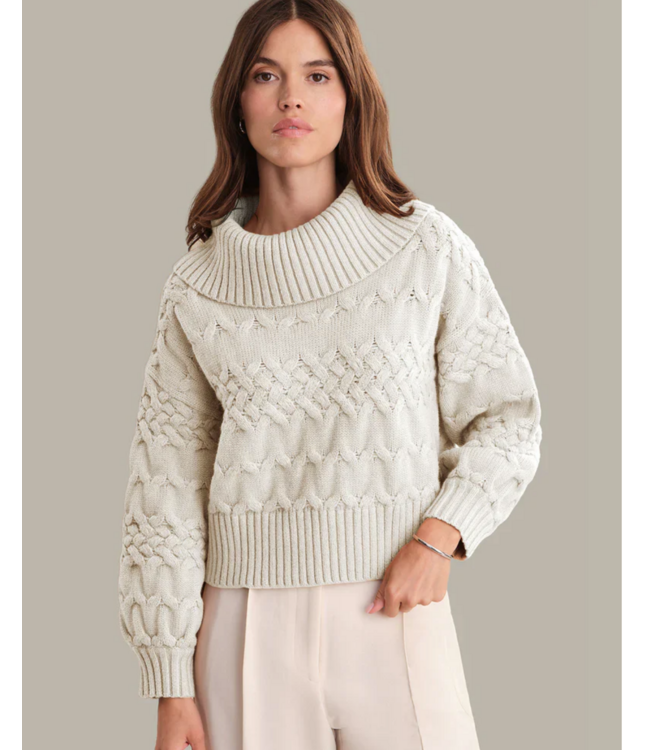 525 Maureen Mixed Cable Cowl Neck