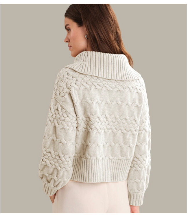 525/ Maureen Mixed Cable Cowl Neck Pullover/#110044443