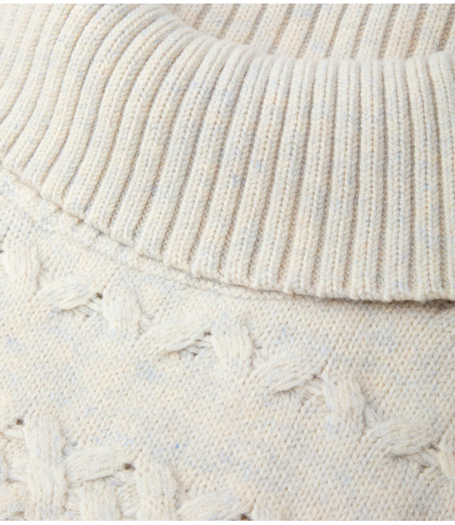 525/ Maureen Mixed Cable Cowl Neck Pullover/#110044443