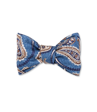 Blue Brendan Paisley Bow Tie - B5801
