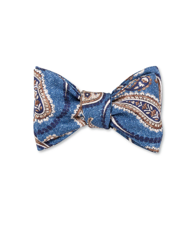 Blue Brendan Paisley Bow Tie - B5801