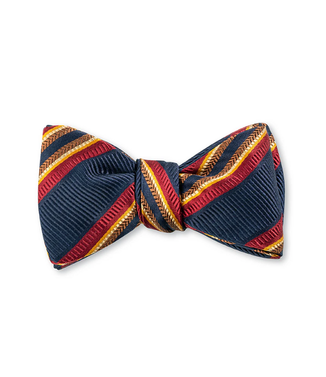 Navy Mogador Stripes Bow Tie - B5811