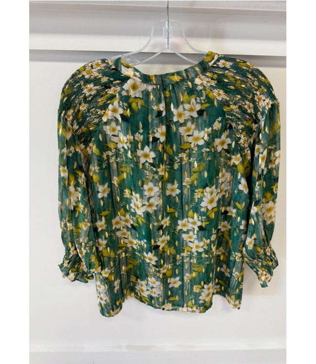 Jade Smocked Shoulder Blouse #75K9721