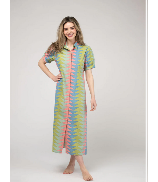 Beau & Ro Kris Dress Bagru Triangle