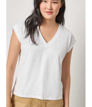lilla p Lilla P Cuffed Sleeve V-neck