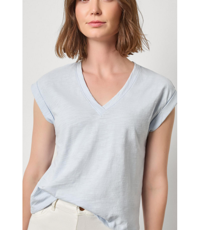 Lilla P Cuffed Sleeve V-neck