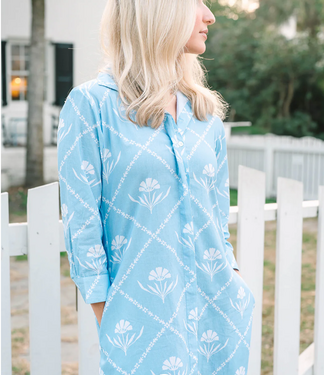 Victoria Dunn Victoria Dunn Bailey Dress- Periwinkle Bloom