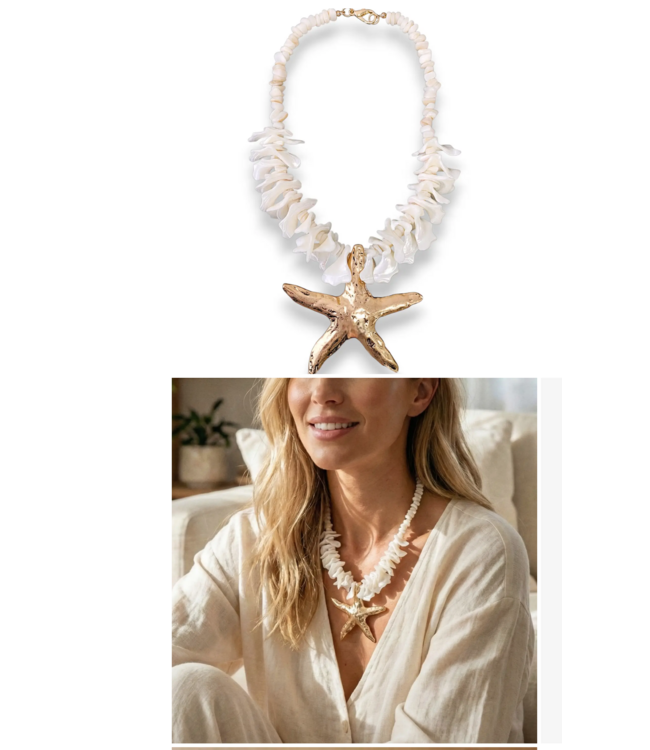 BiJoux Envie/Chunky Shell Starfish Necklace/#N4189