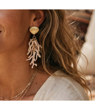 Bijoux Envie Bijoux Envie White Coral Earring - E1013