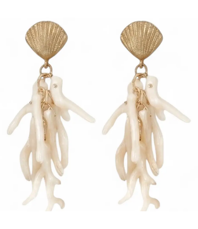 Bijoux Envie White Coral Earring - E1013