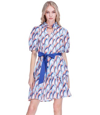 joyjoy JOYJOY 76A750-2 Split Neck Dress