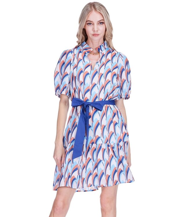 JOYJOY 76A750-2 Split Neck Dress