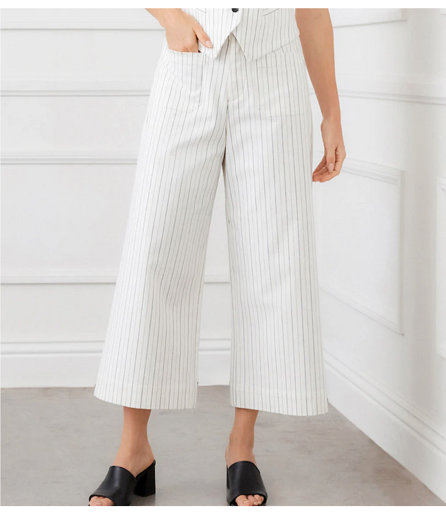 Karen Kane #88200 Cropped Wide Leg Pant
