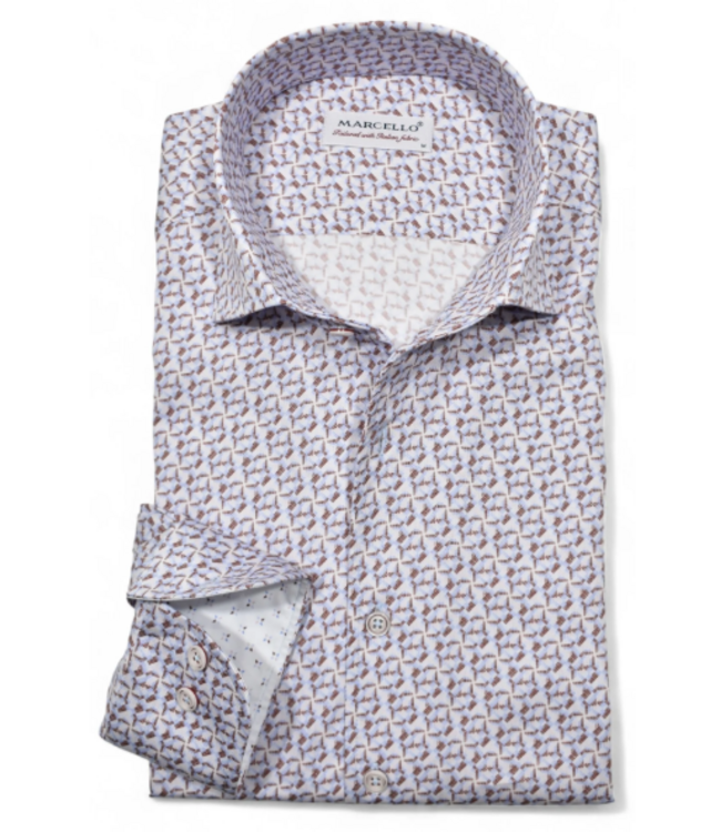 Cocoa Perforation Sport Shirt W116