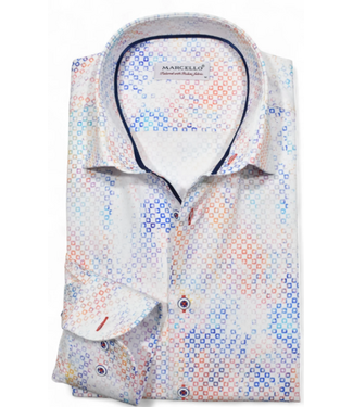 Shaded Rainbow Squares Sport Shirt W153