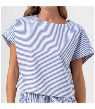 sundays Sundays-Esme Top Navy blue Ticking-26-19-076