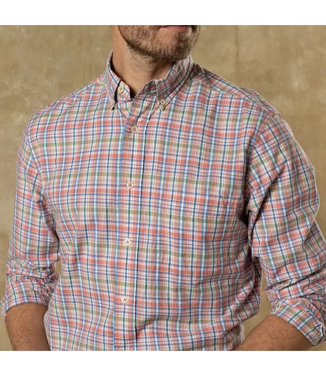 Pratt Plaid Cotton Twill Sport Shirt