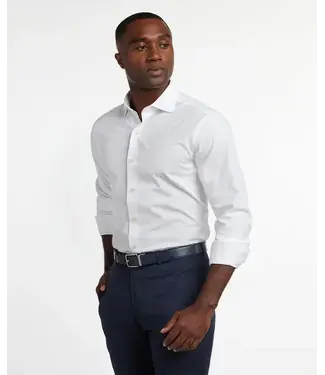 White Geometric Jacquard Sport Shirt CMSW12014110