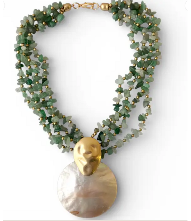 Bijoux Envie Mother of Pearl Shell Necklace - N4461