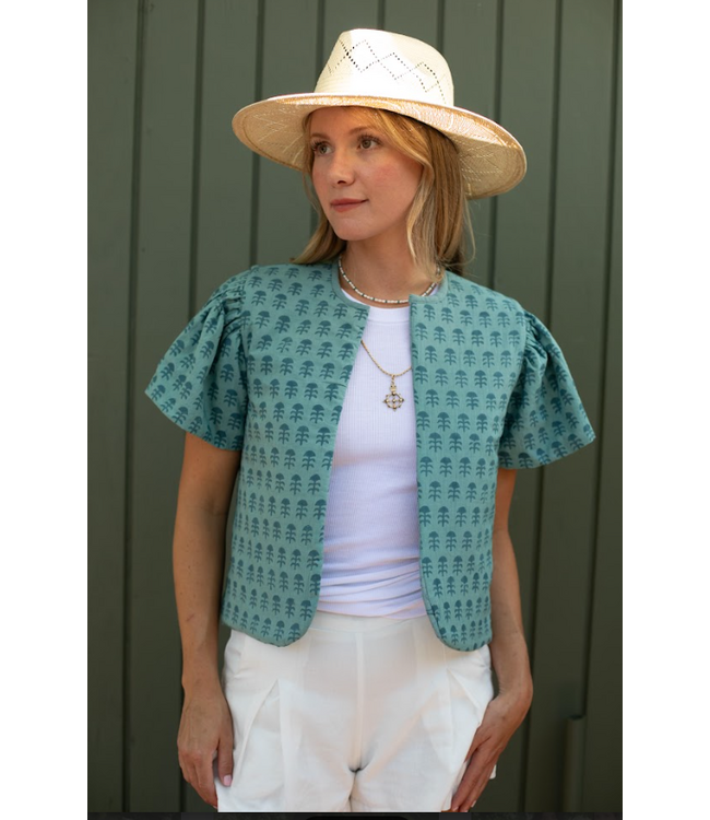 Ex Voto Darby Reversible Embroidery Linen Vest