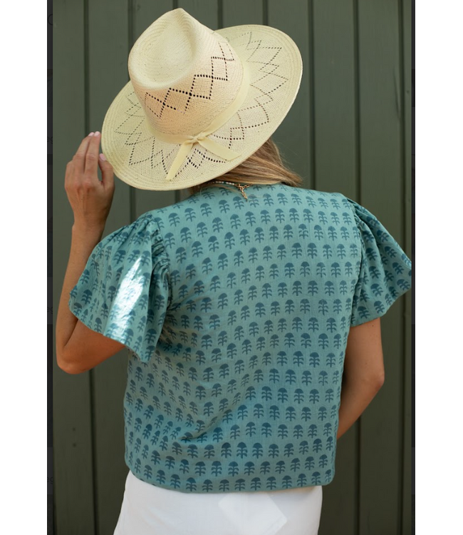 Ex Voto Darby Reversible Embroidery Linen Vest