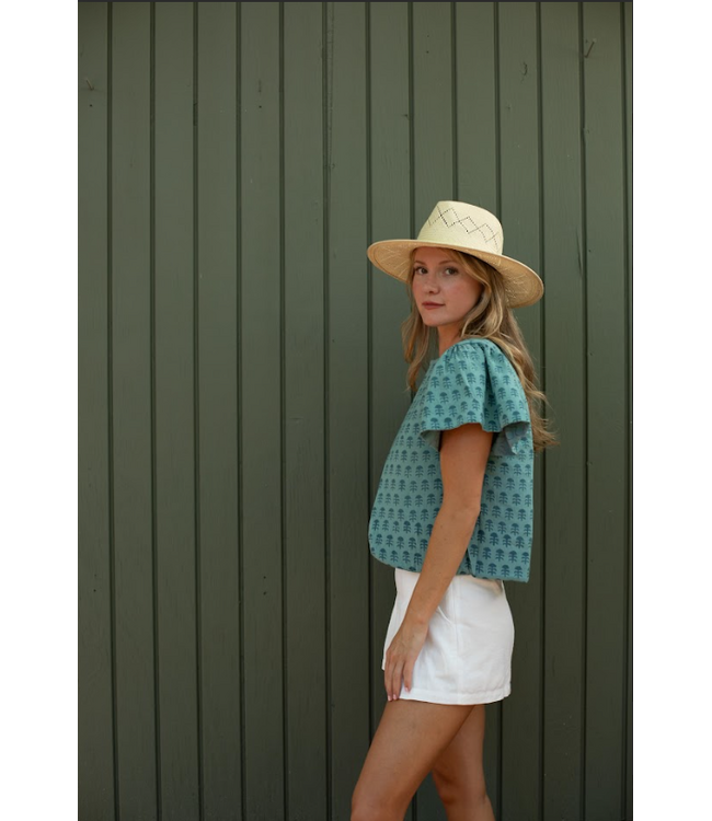 Ex Voto Darby Reversible Embroidery Linen Vest