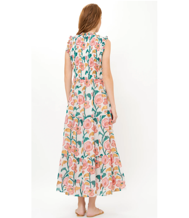 Oliphant Sleeveless Smocked Maxi #1141