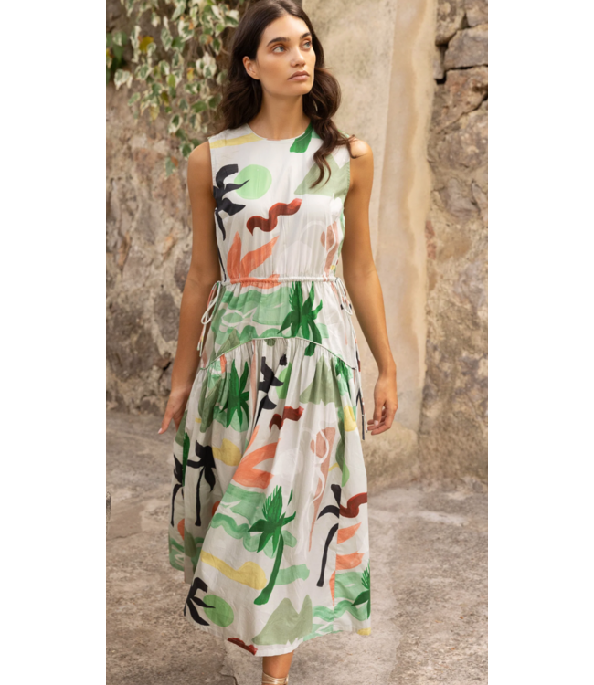 Oliphant Sleeveless Piped Maxi #3230