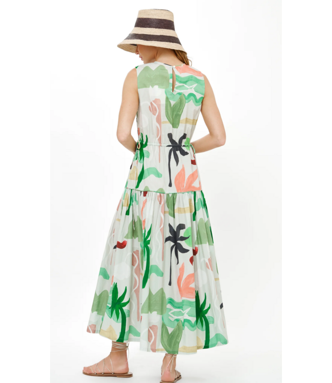 Oliphant Sleeveless Piped Maxi #3230