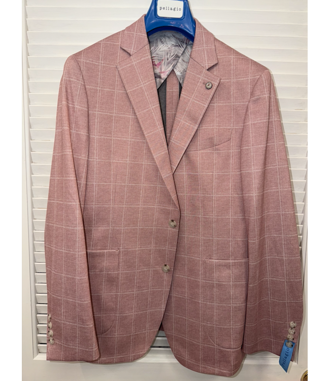 Pellagio Pink Windowpane Riserva Sport Coat PS26-8