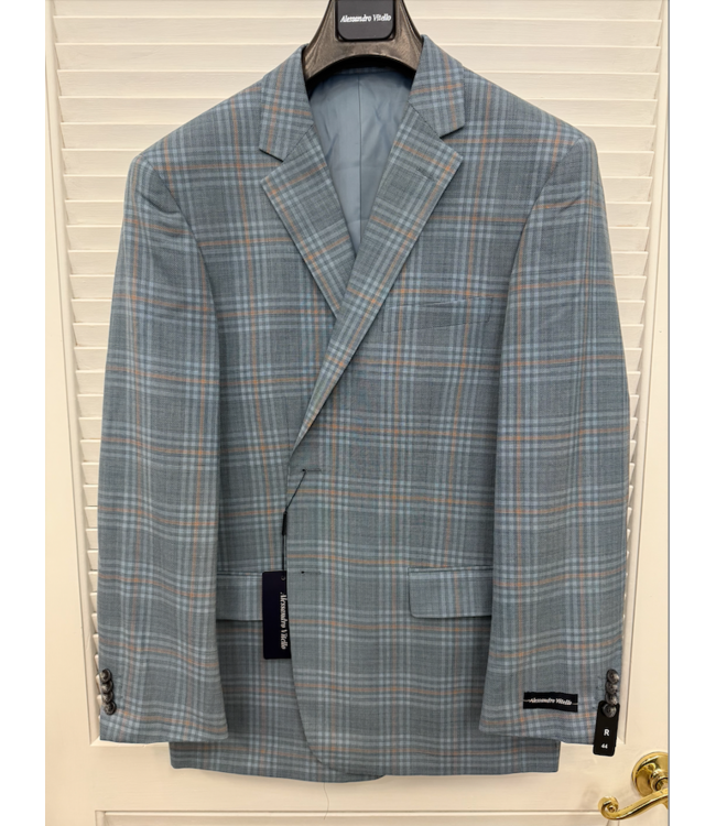 Alessandro Vitello Acid Blue Classic Fit Sport Coat 567-18