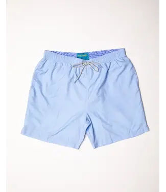 Men's Cyclist Liner Swim Trunks - Solid Linen Sky