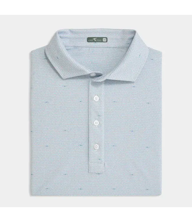 Gridline Printed Performance Polo