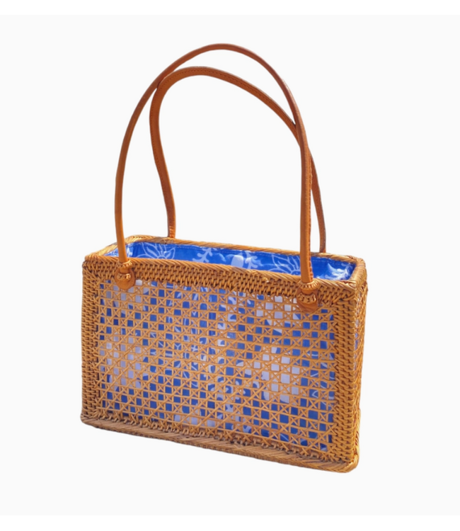 The Artisan and Company-Rattan Mesh Handbag