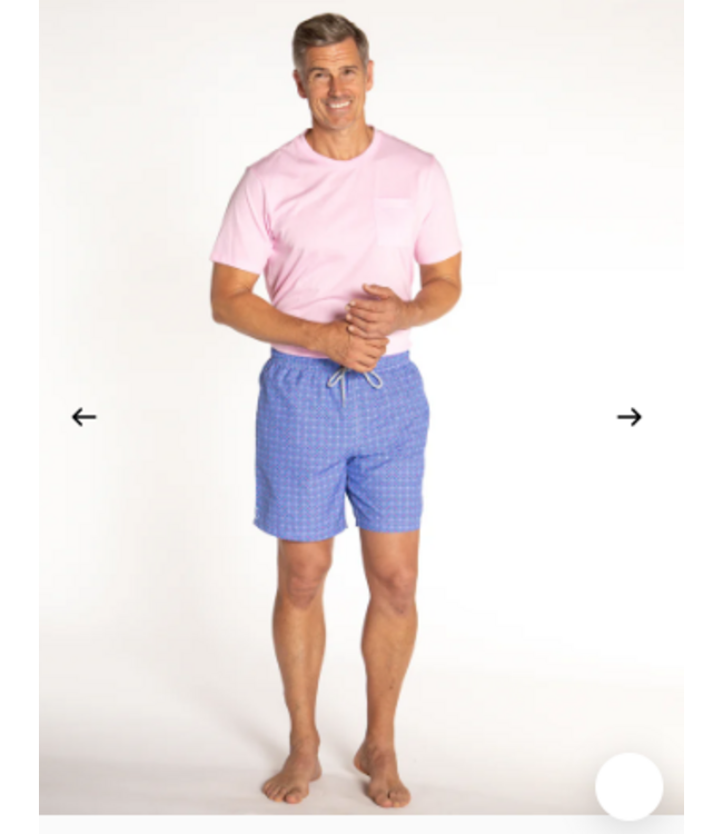 Michaels Swimwear Men's Cyclist Liner Swim Trunks - Tiles SWVS2644C