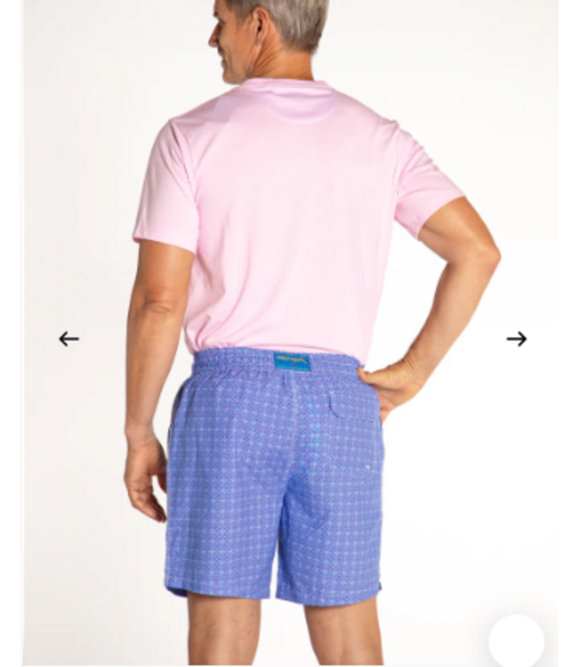 Michaels Swimwear Men's Cyclist Liner Swim Trunks - Tiles SWVS2644C