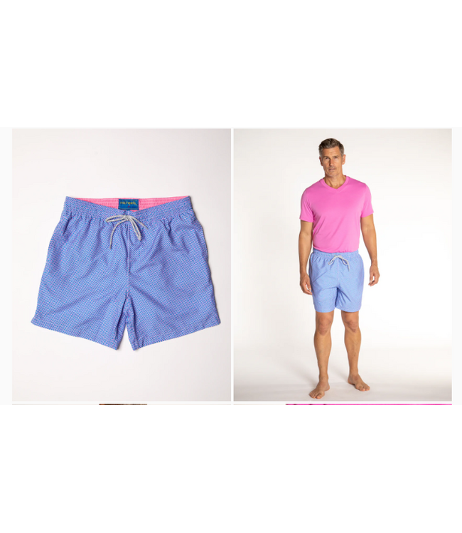 Michaels Swim Trunks Men's Cyclist Swim Trunks- Wave Print  SWVS2601C XL