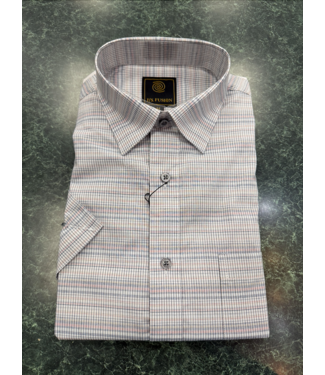 S/S Mini Multi Stripe - White D11030