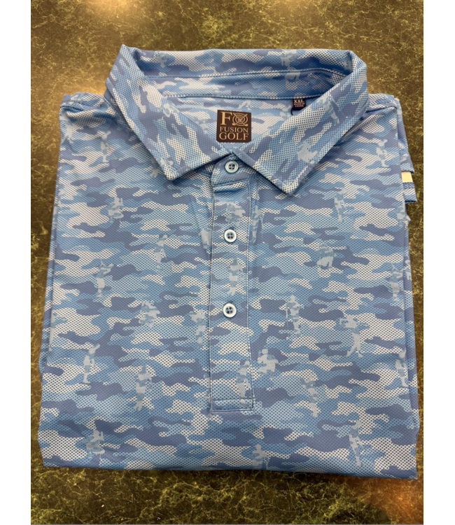 Golfing Men Camo Print Polo