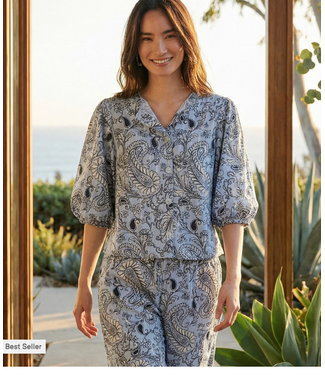 karen kane Karen Kane Puff Sleeve Top- 1L49101