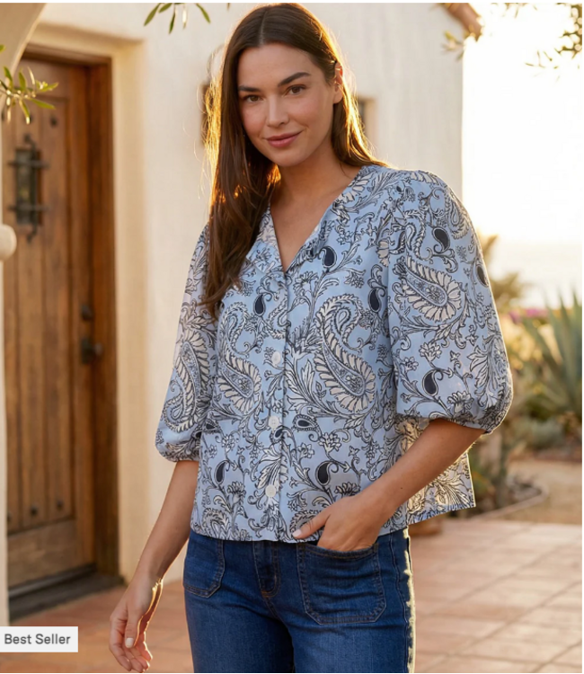 Karen Kane Puff Sleeve Top- 1L49101